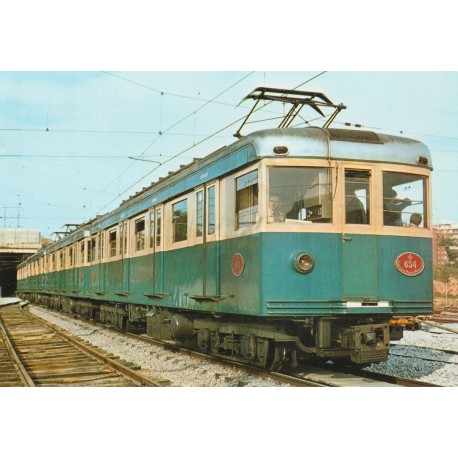 Trikk - Tram - Metro de Barcelona Serie 601 a 607 i 651 a 657 - Spania - Postkort