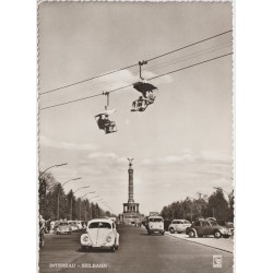 Seilbahn fra Interbau-utstillingen i Berlin med Siegessäule i - Tyskland - Postkort