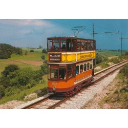 Trikk - Tram - Motor-car 812 of the Glasgow Corporation - Tramway-museum Crich England - Postkort