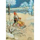 Jenny Nyström - Etter original - God Jul och Gott Nytt År - Nisse med pakker - Postkort