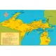 Michigan - The Great Lake State - Kart - USA - Postkort