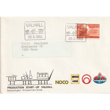 Valhall - Production Start-Up - 1983 - NK933 - Stavanger Filatelist-klub