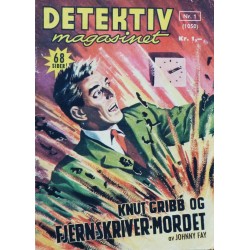 Detektivmagasinet- Nr. 1 (1050) Knut Gribb og fjernskriver- mordet