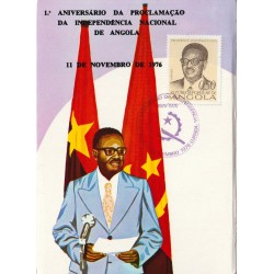 Angola - Aniversario Da Proclamacao Da Independencia Nacional De Angola - 1976 - Postkort