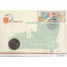 Postskyssen '97 - Stavangers første postbil - 5 kr - Myntbrev