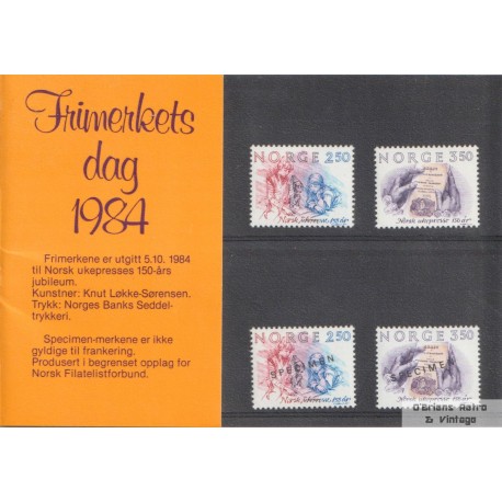 Frimerkets dag 1984 - NK 959-960 - Med specimen
