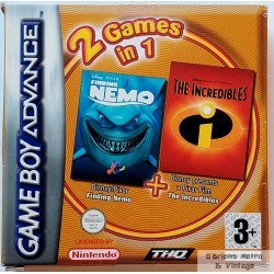 2 Games in 1 - Finding Nemo - The Incredibles - Nintendo GBA