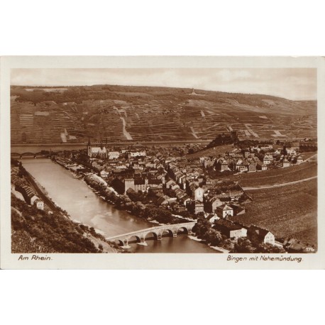 Bingen mit Nahemündung Am Rhein - Tyskland - Postkort