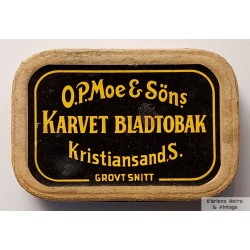 Gammel tobakksboks- Karvet Bladtobak
