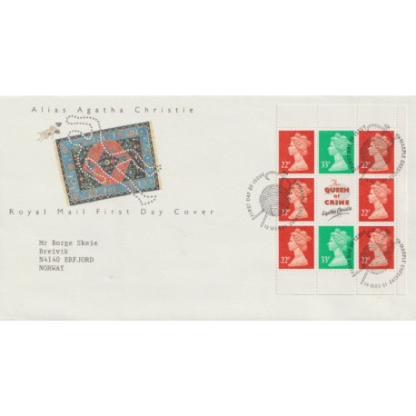 Agatha Christie - UK First Day Cover - 1991 Royal Mail
