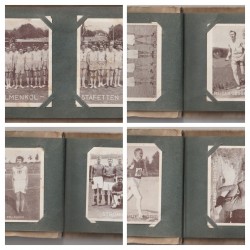 Samling med 40 x gamle tobakkskort i album