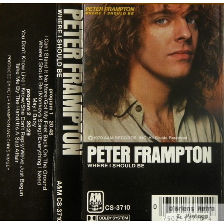 Peter Frampton: Where I Should Be (kassett)