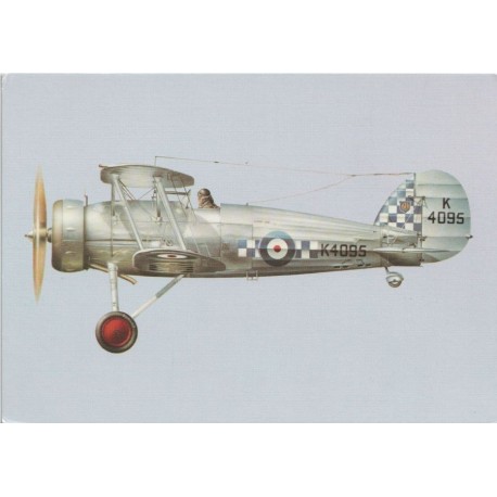 Gloster Gauntlet No. 19 Squadron Royal Air Force - Postkort