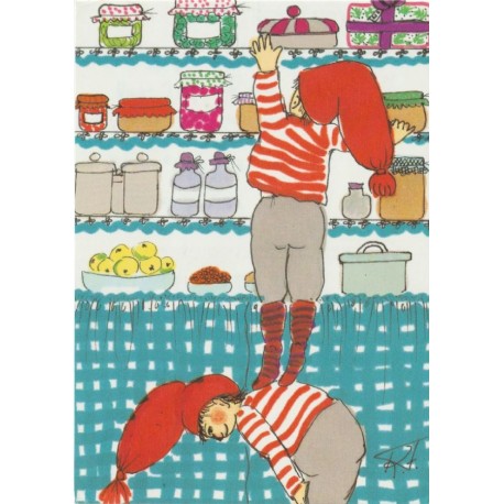 To nisser - Design Kirsten Faarbæk - Postkort