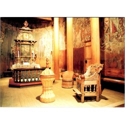 Heddal stavkirke - Telemark - Interiør - Postkort