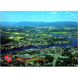 Hilsen fra Porsgrunn - Oversiktsfoto - Postkort