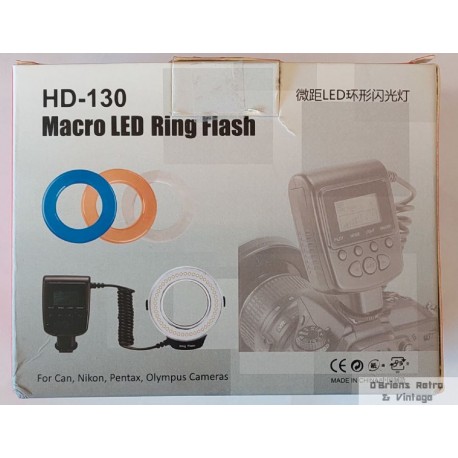 Macro LED Ring Flash - HD-130 - Pentax, Nikon m. fl.