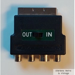 RCA og S-VHS til SCART adapter - Toveis m/signalvelger