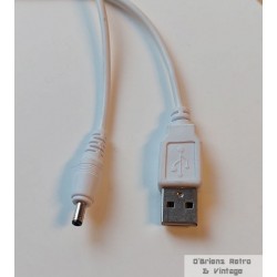 USB til DC-strømkabel – hvit