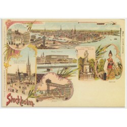 Gruss aus Stockholm - Nytrykk - Sverige - Postkort
