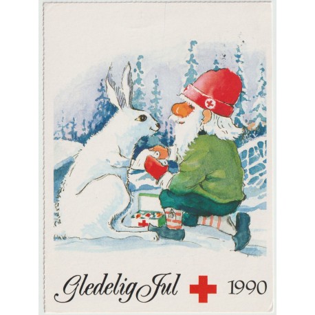 Norges Røde Kors - Gledelig Jul 1990 - Postkort