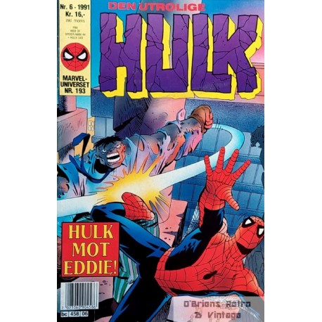 Den utrolige Hulk - Marvel-Universet Nr. 193 - 1991