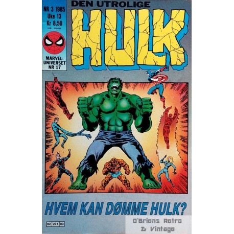 Den utrolige Hulk - Marvel-Universet Nr. 17 - 1985