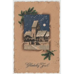Glædelig Jul - Kirke - Stpl. Kristiania 1919 - Postkort