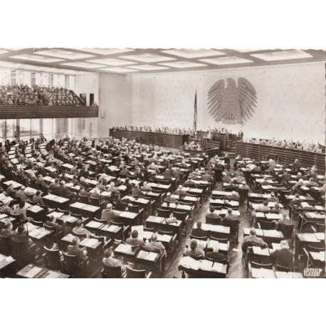 Bonn - Plenarsaal Bundestagsdebatte - Tyskland - Postkort