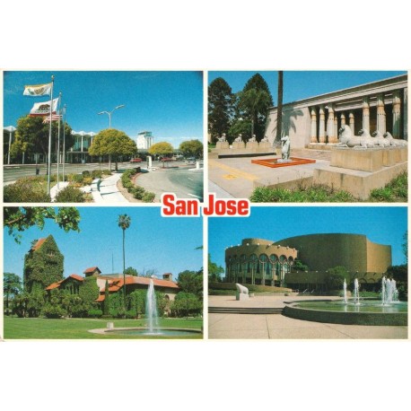 San Jose - California - Airport, Museum - Postkort