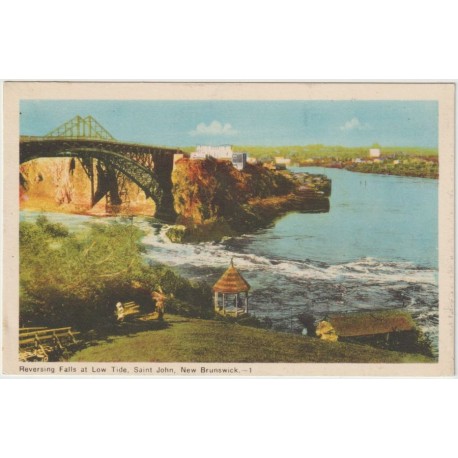 St. John New Brunswick - Reversing Falls at Low Tide - Canada - Postkort