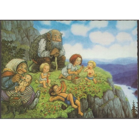 Trollrike - Familieutflukt - Etter Rolf Lidberg - Postkort