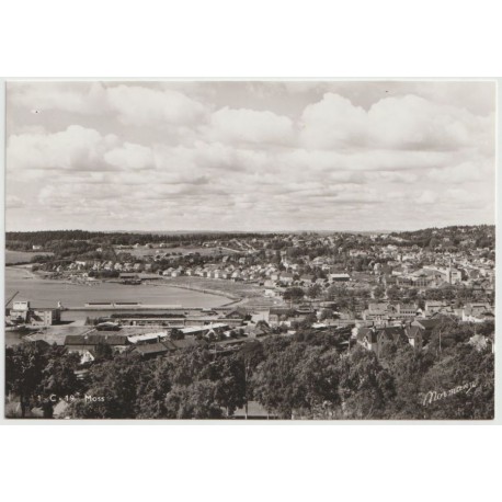 Moss - Panorama over byen - Østfold - Postkort