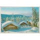 God Jul och Gott Nytt År - Snø og hytter - Postkort