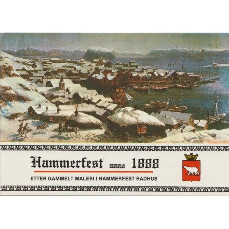 Hammerfest anno 1888 - Etter gammelt maleri - Postkort