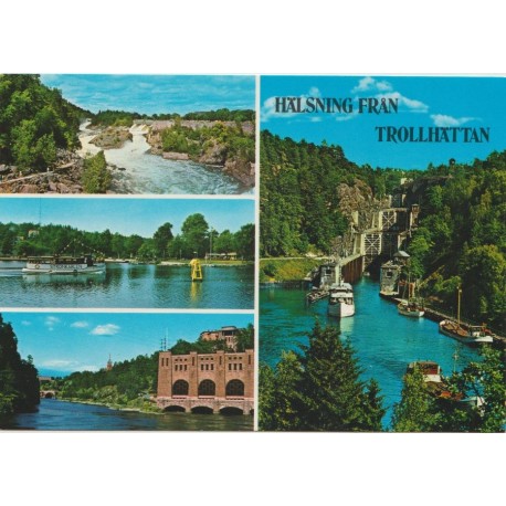 Hälsning från Trollhättan - Sverige - Postkort