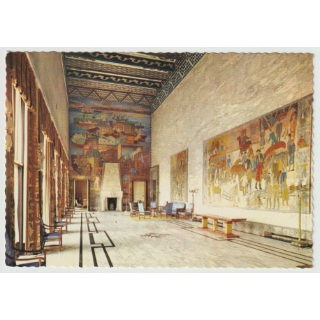 Oslo Rådhus - Festgalleriet - Mittet - Postkort