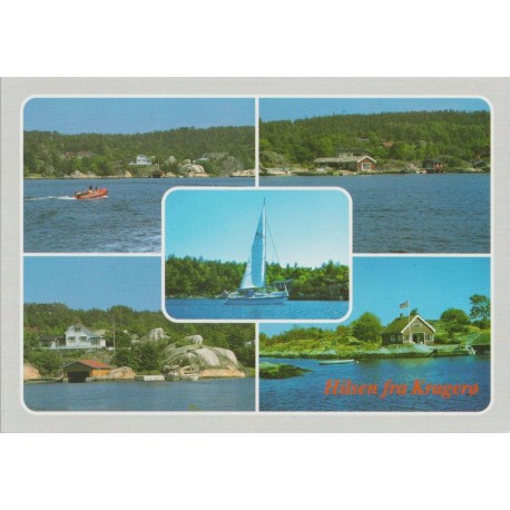 Hilsen fra Kragerø - Fra skjærgården - Postkort