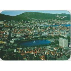 Bergen - Oversiktsfoto over byen - Postkort