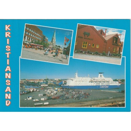 Kristiansand - Byen - Ferge Color Line - Postkort