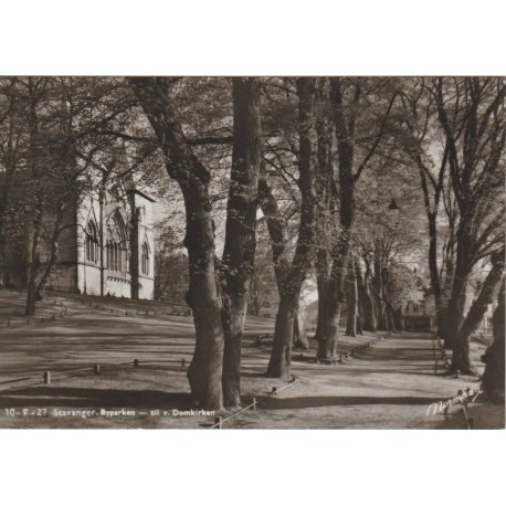 Stavanger - Byparken ved Domkirken - Postkort