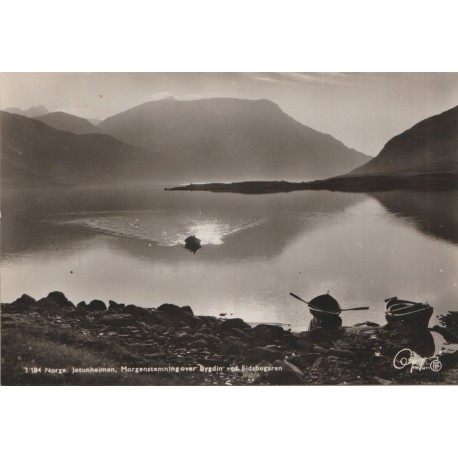 Morgenstemning over Bygdin ved Eidsbugaren - Postkort