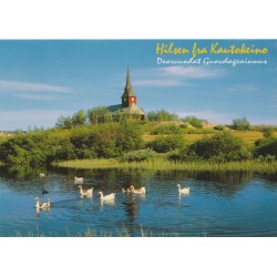 Hilsen fra Kautokeino - Kautokeino kirke - Postkort