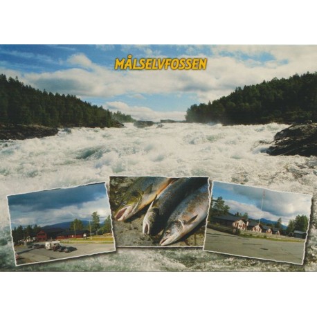 Målselvfossen - Collage - Troms - Postkort