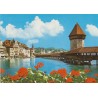 Lucerne - Chapel bridge with Water Tower - Sveits - Postkort