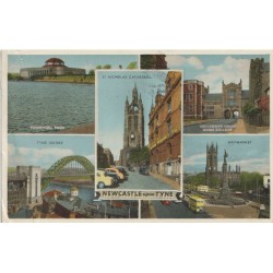 Newcastle upon Tyne - Collage - England - Postkort