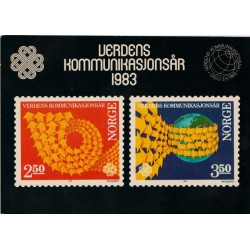 Verdens kommunikasjonsår 1983 - Stpl. Sarpsborg - Postkort
