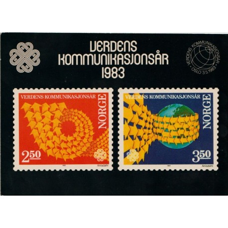 Verdens kommunikasjonsår 1983 - Stpl. Sarpsborg - Postkort