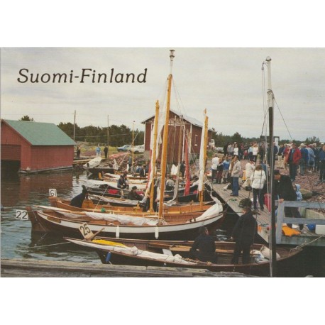 Suomi-Finland - Brygge og båter - Postkort