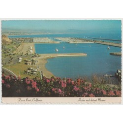 Dana Point - Harbor and Distant Marina - USA - Postkort